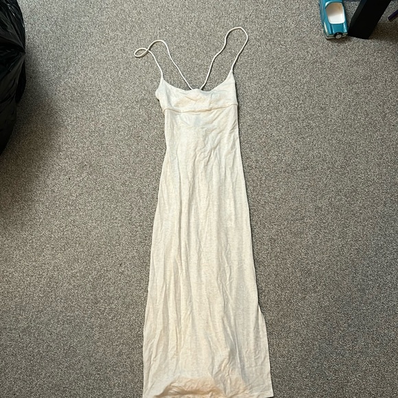 Aritzia Wilfred Dreamweaver Dress NWT  Heathered Oatmeal - Picture 1 of 3